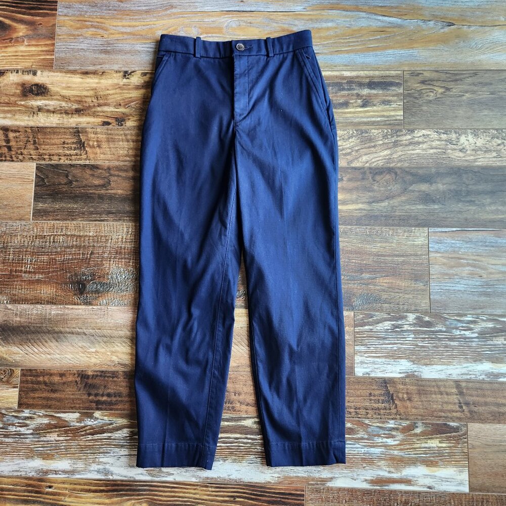 NWT SPANX Supersmooth Stretch Twill Straight Pant Zip-Pocket Timeless Navy - Picture 2 of 15